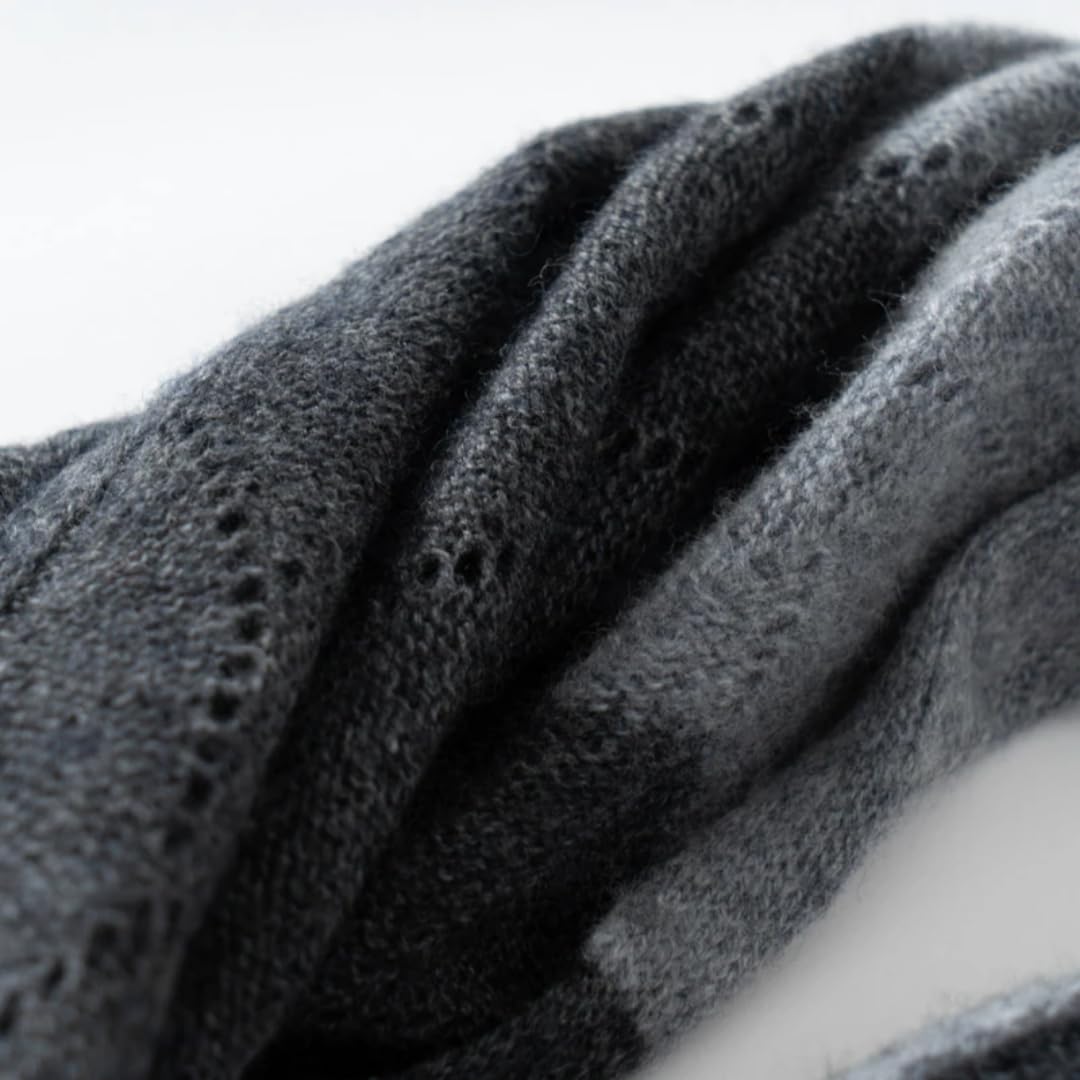 Schal Damen Kaschmir Damen Zweifarbig Cut-Out Schal Und Schal Wärme Farbverlauf Gestrickte Multifunktionsweste Paarhals