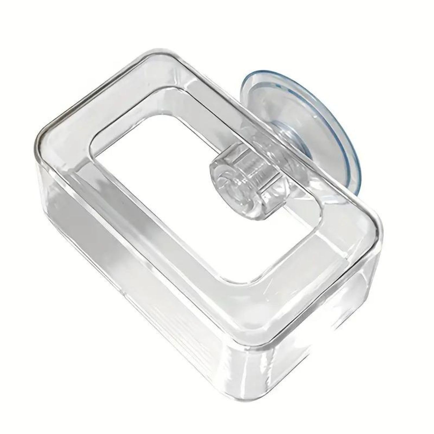 VAYINATO® 1pc Rectangular Shaped Acrylic Fish Feeding Box with Suction Cup, Transparent Fish Feeder, Aquarium Fish Tank Accessories Cichild, Beta, Goldfish, Spirulina and Koi Pond by Petzlifeworld 1