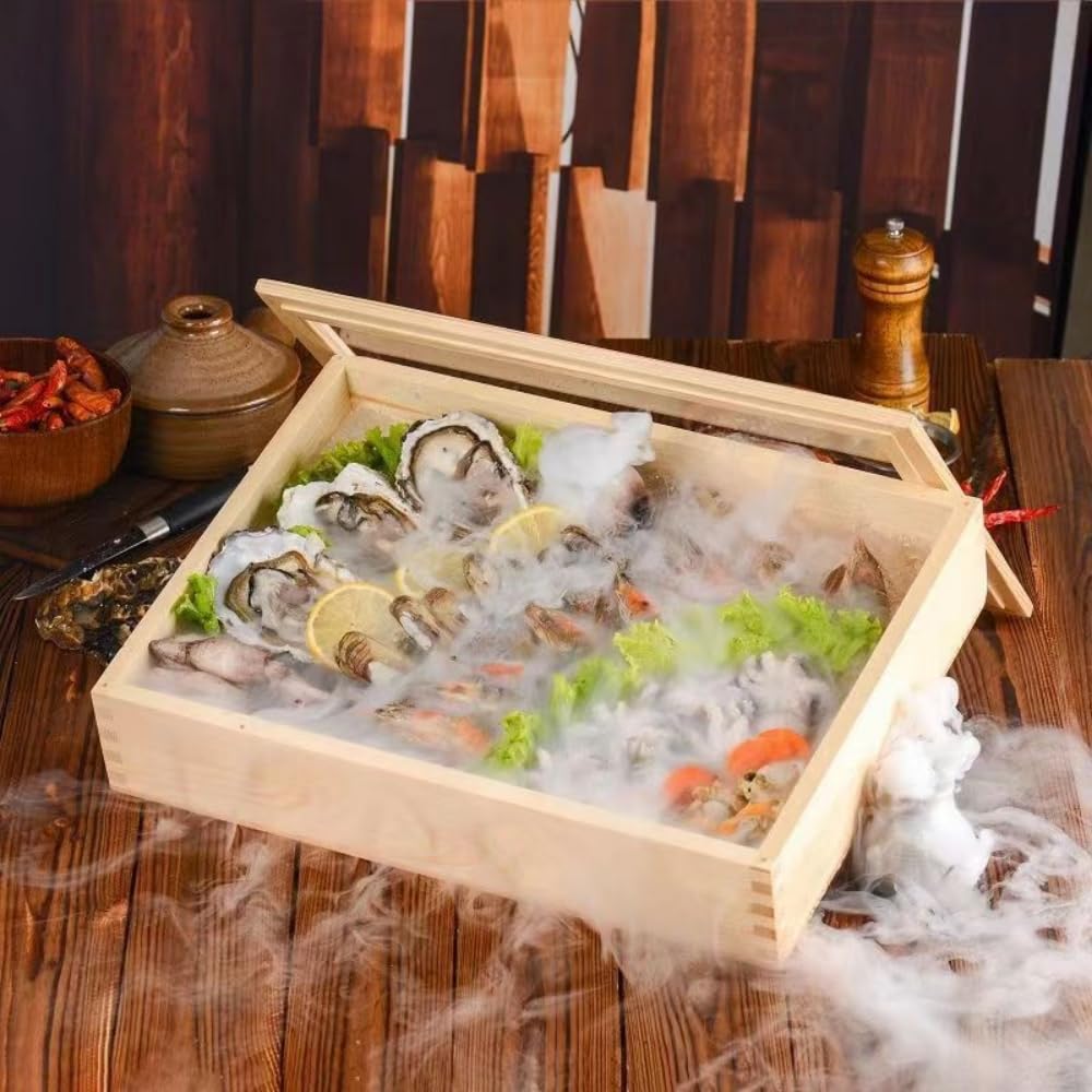 Amazon.co.jp: 大 ネタ箱 目皿 アクリル製 フタ付飲食店 寿司屋 ホテル
