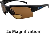 Vista 9 de Global Vision BluWater - Lentes de sol bifocales polarizados para hombres y mujeres, lentes de pesca con bifocales +2.0 de aumento con montura negra