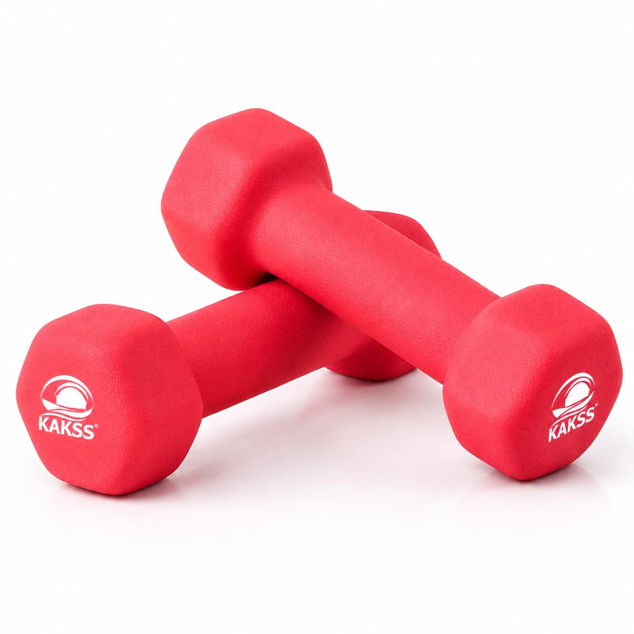 Kakss Neoprene Dumbbells sets for Gym Exercise (3KG RED PAIR)
