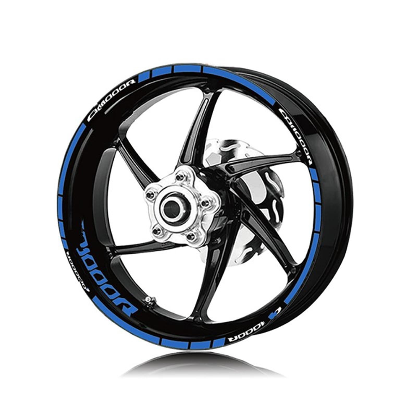 Motorrad Rad Aufkleber Aufkleber Streifen Reflektierende Reifen Aufkleber Kit Für CB1000R CB1000 R Cb1000r(Reflective Blue)
