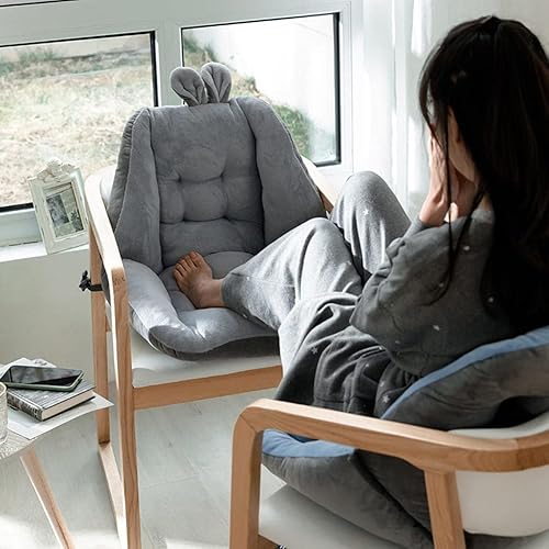 Miniatura 2 de RUNLAIKEJI Cojín para silla de oficina, cojín para silla de escritorio semicerrado, cojín suave de felpa para silla, cojines de silla de oficina de