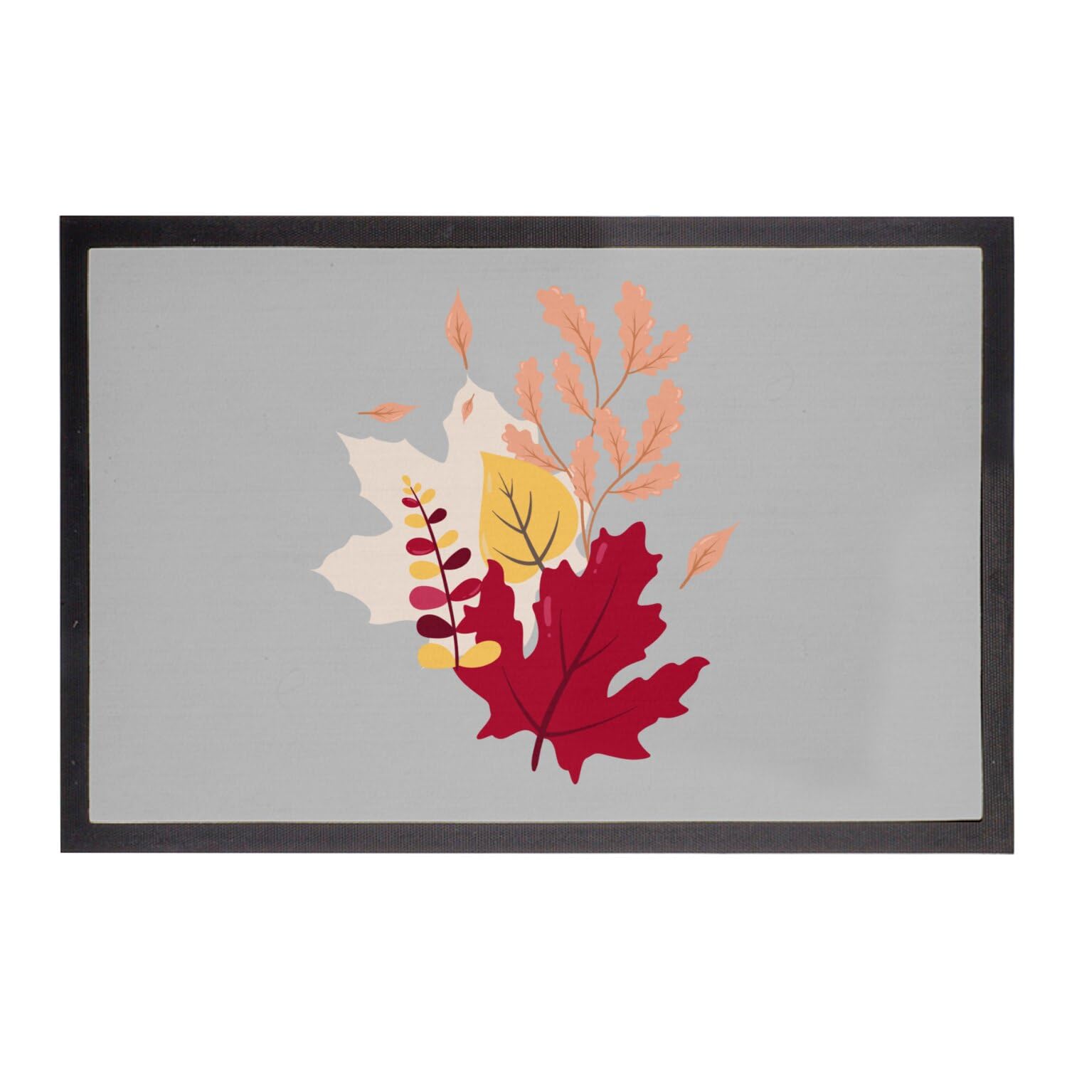 Paillasson gris 75x50cm automne minimaliste forêt de chêne pour entrée