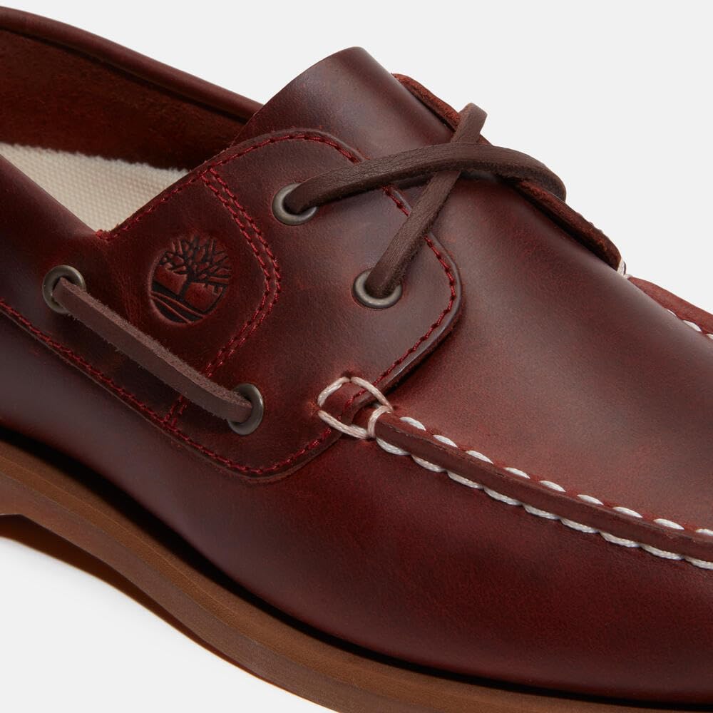 Timberland 0A2Q9X Classic Boat Burgundy Full Grain Scarpe per Donna in Pelle