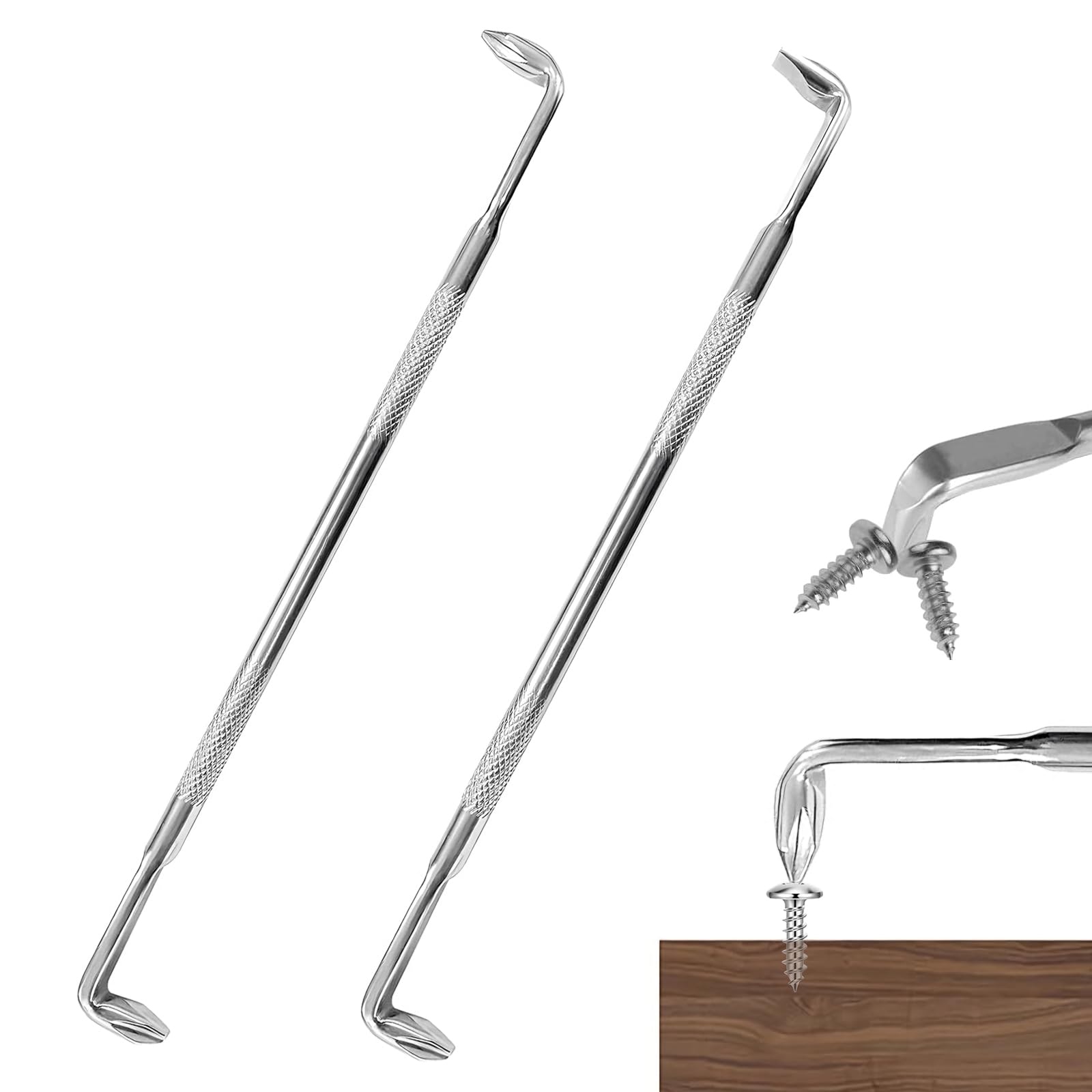 2 sztuki wkrętaków kątowych, 180 mm, z rowkiem krzyżowym typu Z, z podwójną głowicą, śrubokręt magnetyczny do pracy w wąskich pomieszczeniach