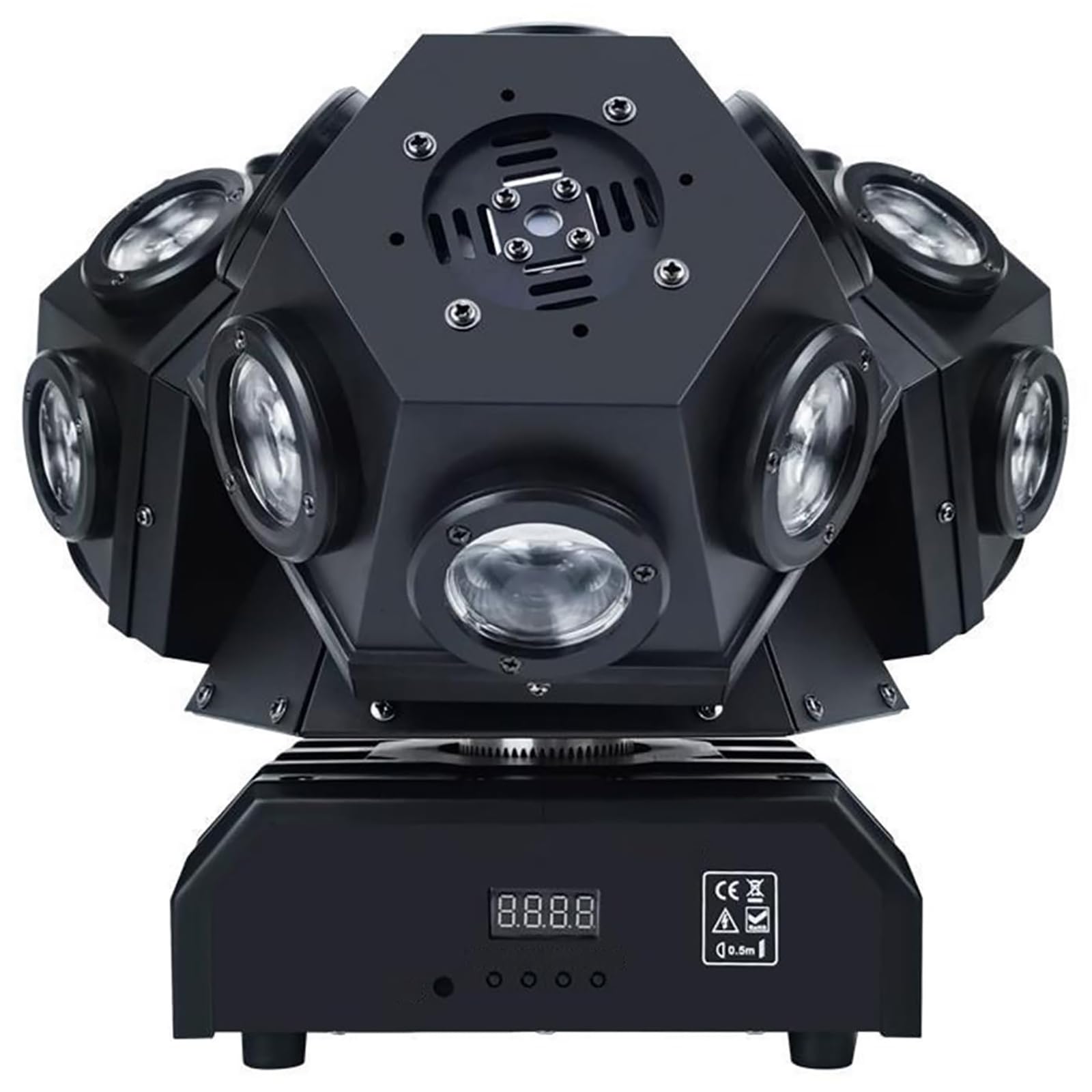 Mini Faretto Muovente da Palco, 18x10W LED Quad RGBW con Effetti di Pattern Rotante a 3 Bracci, Laser Strobo Attivato per KTV DJ Disco Matrimonio Festa Club Bar Spettacolo di Danza