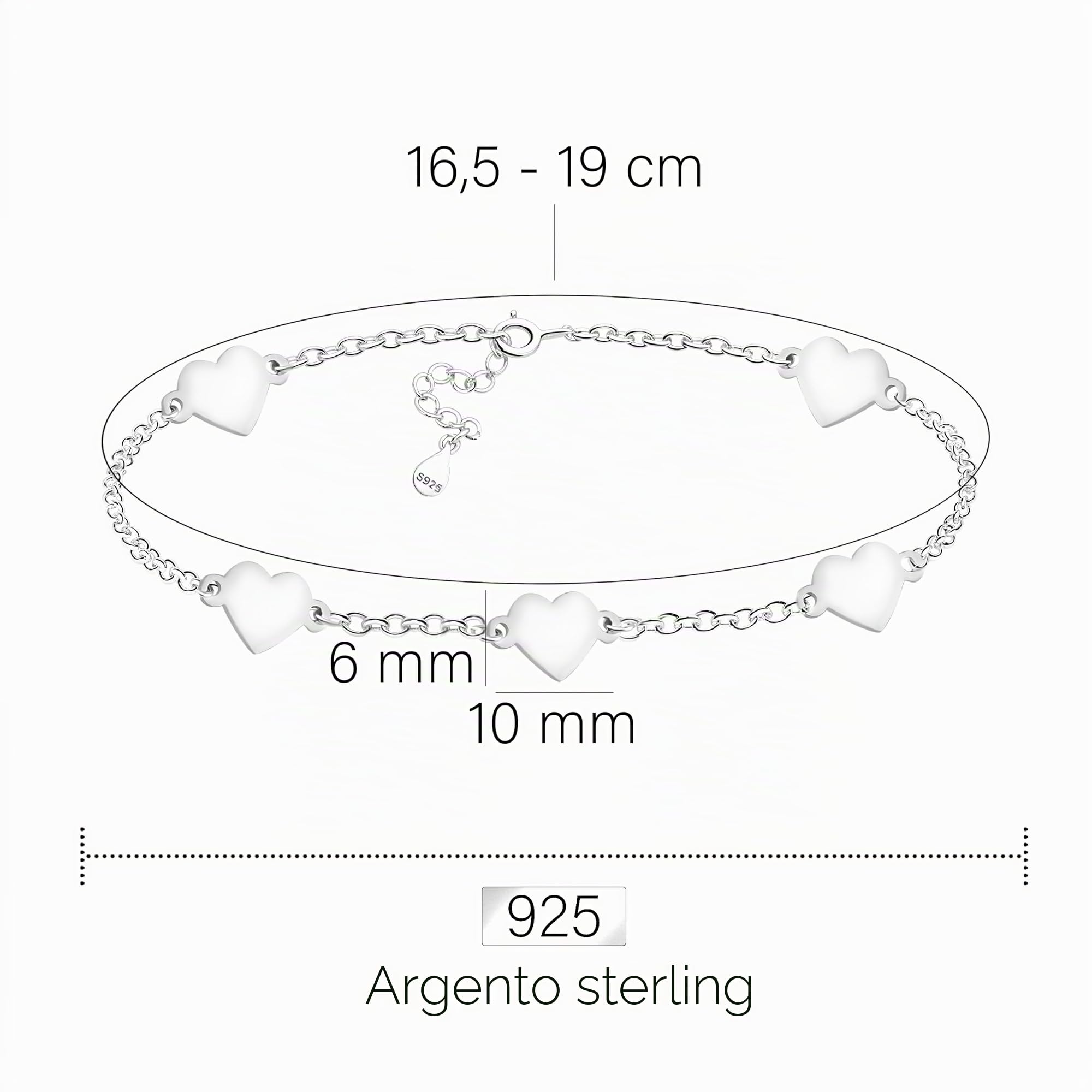 Sofia Milani - Bracciale da Donna in Argento 925 - Ciondolo a Cuore - 30262