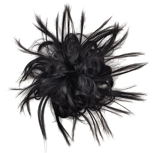 Miniatura 5 de KETHBE Extensiones de pelo sintético corto para cola de caballo, banda de goma elástica, moños para el cabello para mujeres (rubio sucio CZ)