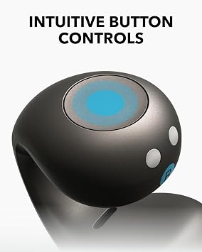 soundcore C40i by Anker, Open-Ear Earbuds, Clip-On Headphones, Flexible Joint Design, Button Controls, Lightweight Comfort, Stable Fit with Attachable Ear Grips, Expansive Drivers for Clear Sound