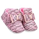 Neska Moda 6 To 12 Months Baby Girls Cotton Hook & Loop Shoes/Booties (Pink)-BT2524 gallery image