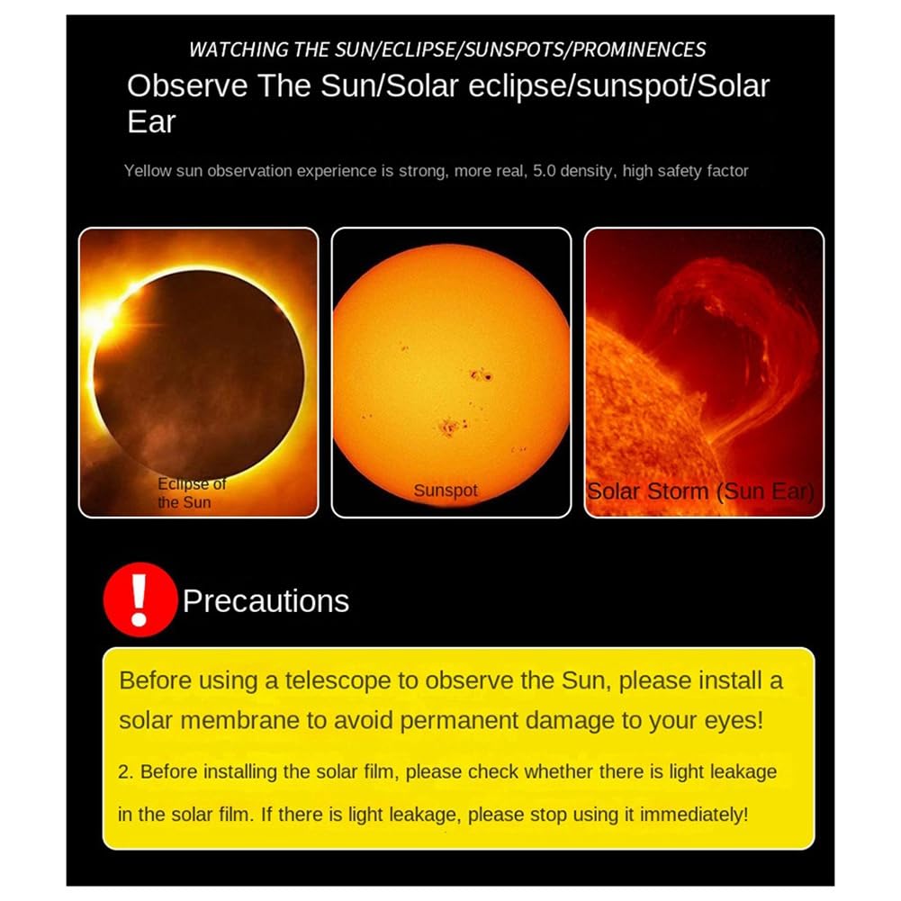 Verbundfolienfilter für Astronomisches Teleskop, Solarfolie Zur Beobachtung Von Sonnenfinsternissen, Sonnenfleckenfilter, Teleskopzubehör B