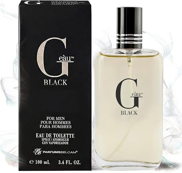 PB ParfumsBelcam G eàu Black Eau De Toilette Spray for Men – 100 mL Affordable, Long-Lasting Fresh Aquatic Fragrance & Spicy Aquatic Scent with Sandalwood & Patchouli for Day & Night Use