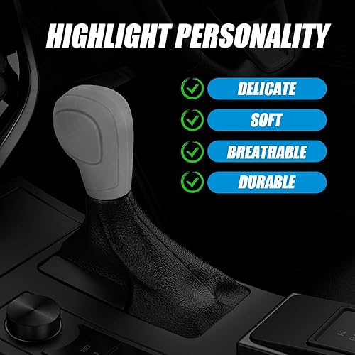 Miniatura 80 de Funda para pomo de palanca de cambios de automóvil, accesorios de protección para automóvil, protector de palanca de cambios de automóvil, funda