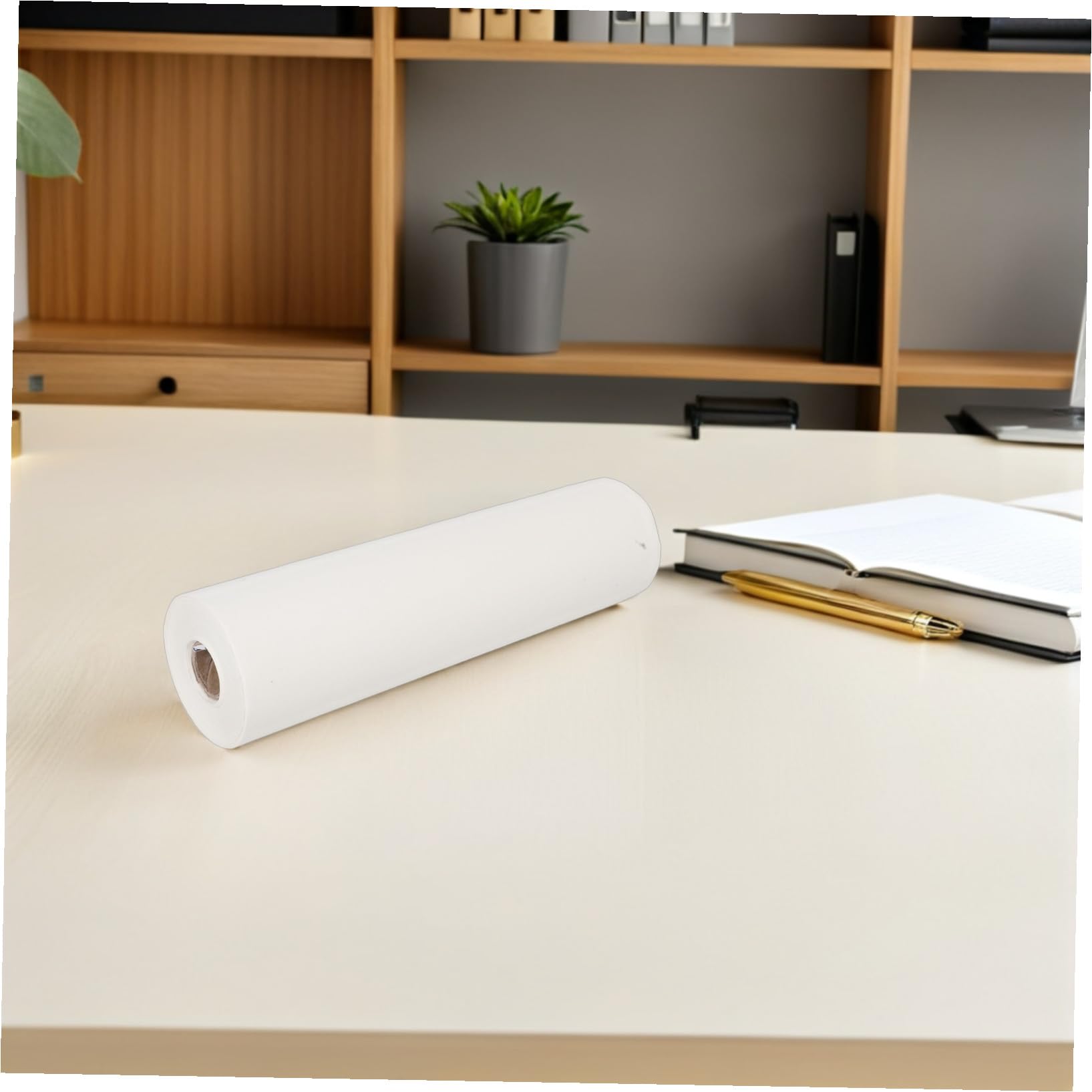 Parliky Rollo de Papel de Arroz Chino Blanco para Caligrafía, Material Grueso y Suave para Escritura y Pintura en Rollo de 50 Metros para Exposiciones y Práctica
