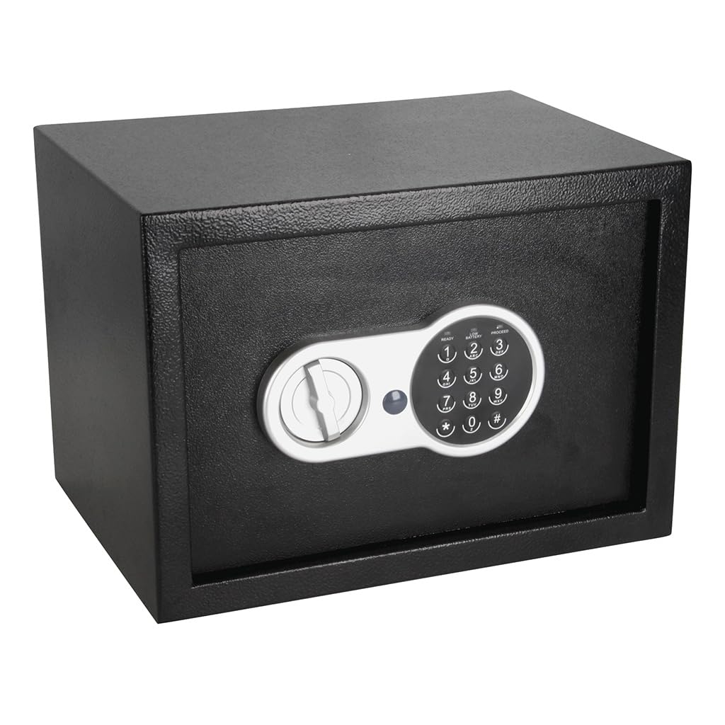 Cogex 80876, Cassaforte di sicurezza con codice digitale, Grigio (grau)