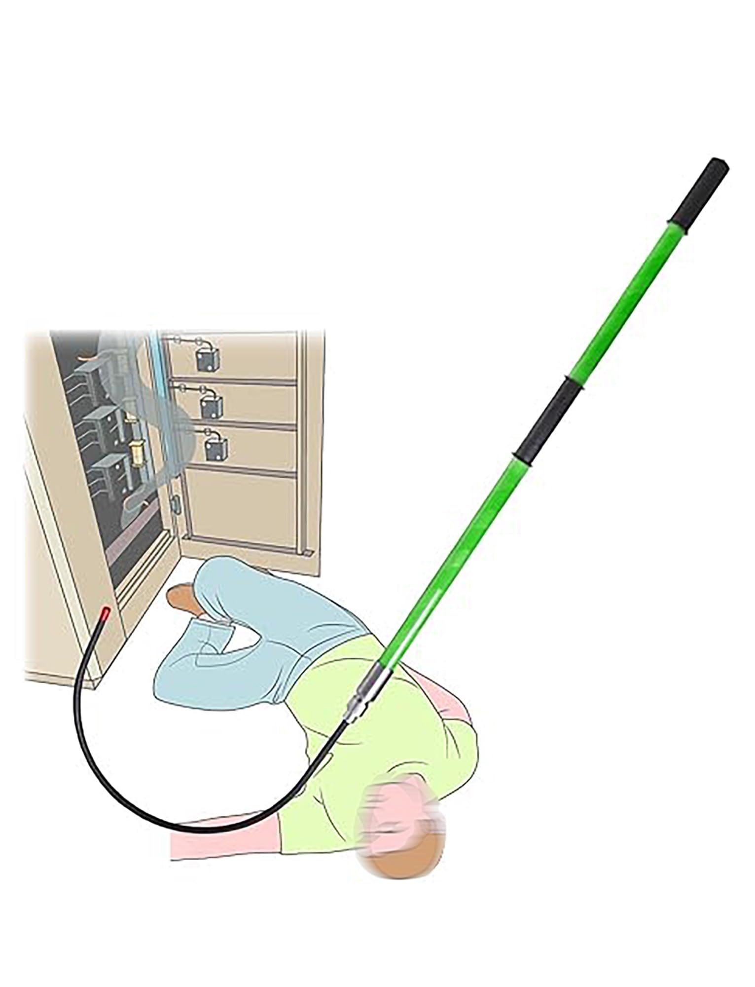 Gancio di salvataggio isolato con palo di sicurezza staccabile per emergenze elettriche e salvataggio annegamento, protezione ad alta tensione, capacità di carico 100 kg, ideale per elettricisti