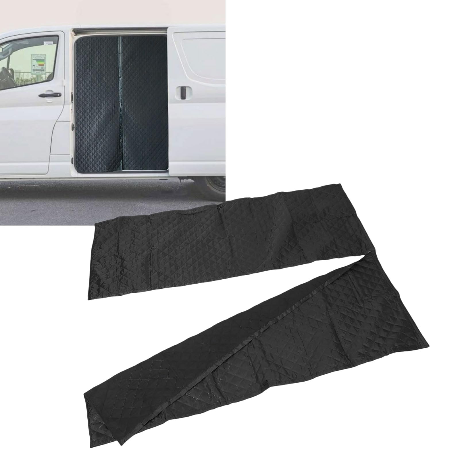 EMUKOEP Le Rideau Isolant de Porte de Camping-car pour L'hiver Scelle Efficacement L'air Froid pour une Expérience de Camping-car Confortable