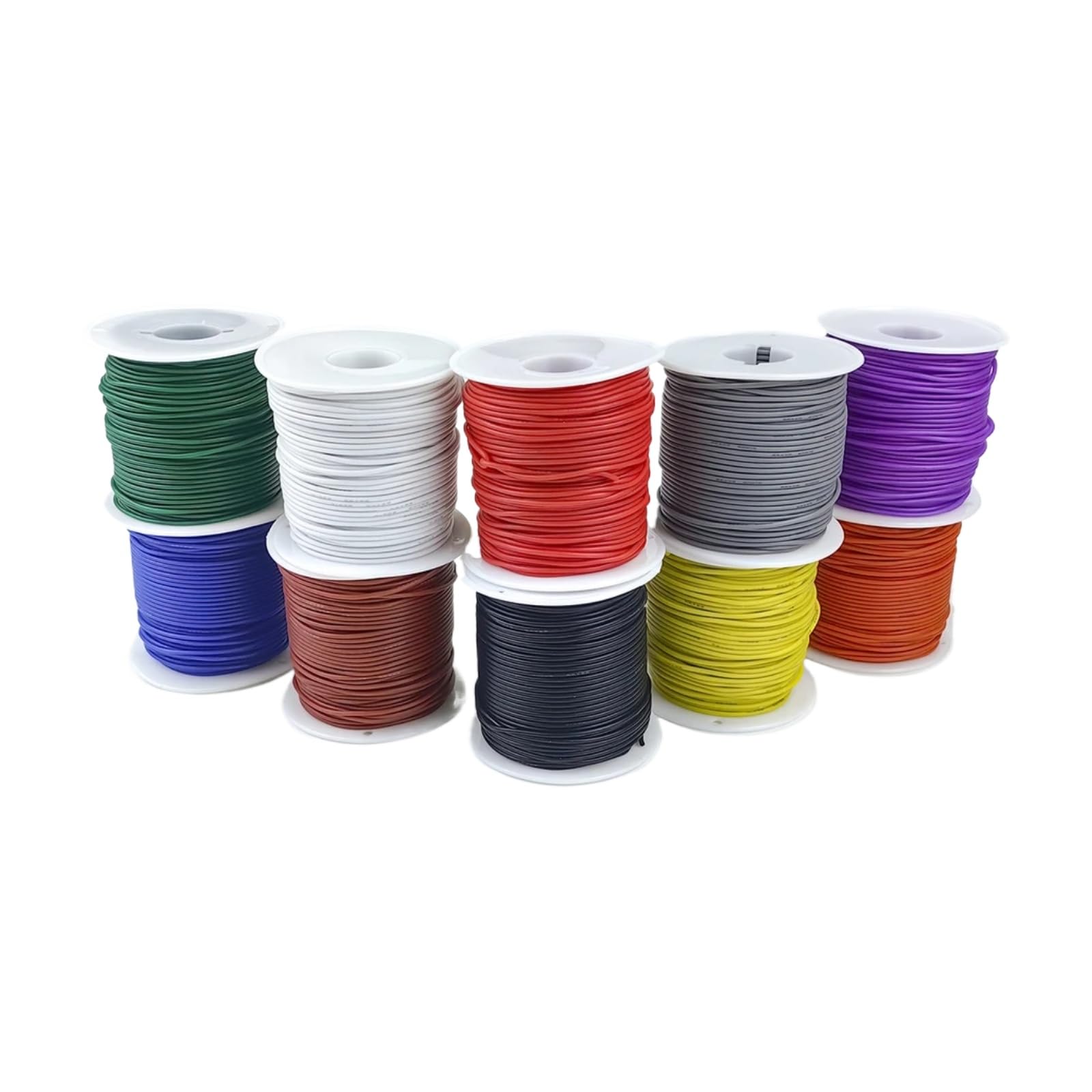 10 kolorów Twisted Wire 12-13-26-28-30 AWG Złącze kablowe (Zielony; 13 AWG-7 metrów)