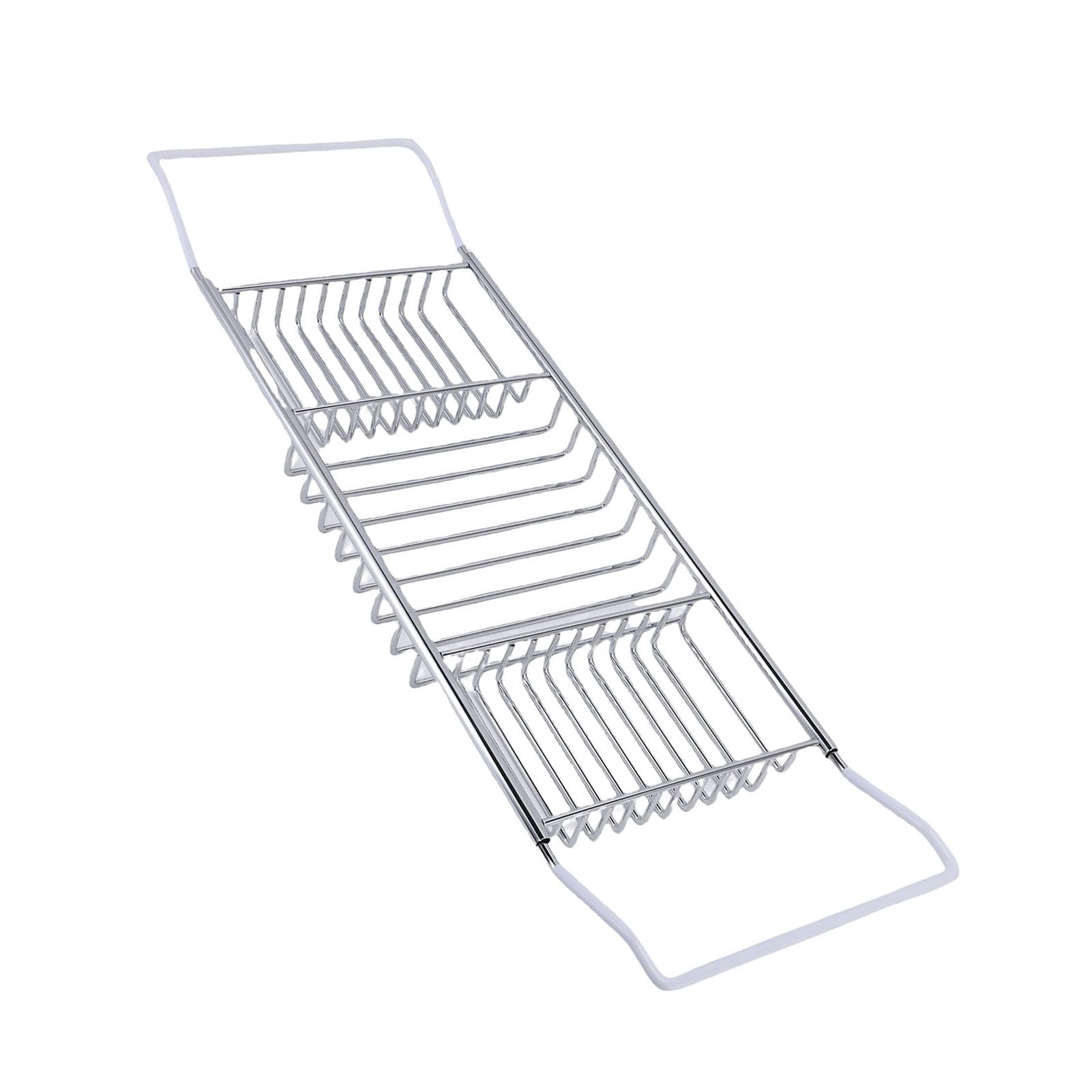 HEEPDD Badewannen-Caddy Badewannen-Tablett-Caddy, Erweiterbarer - aus Edelstahl für Entspannendes Spa, Verstellbares Design, Moderne Ästhetik für Alle Badewannengrößen Nan (Silver)