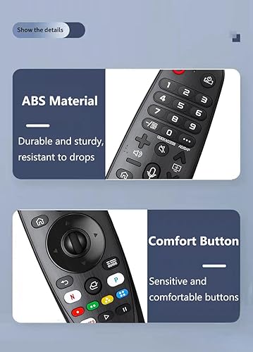Miniatura 6 de Control remoto de repuesto para LG Smart TV Magic Remote, para LG TV RemoteControl AKB75855501 sin voz sin función de puntero, control remoto