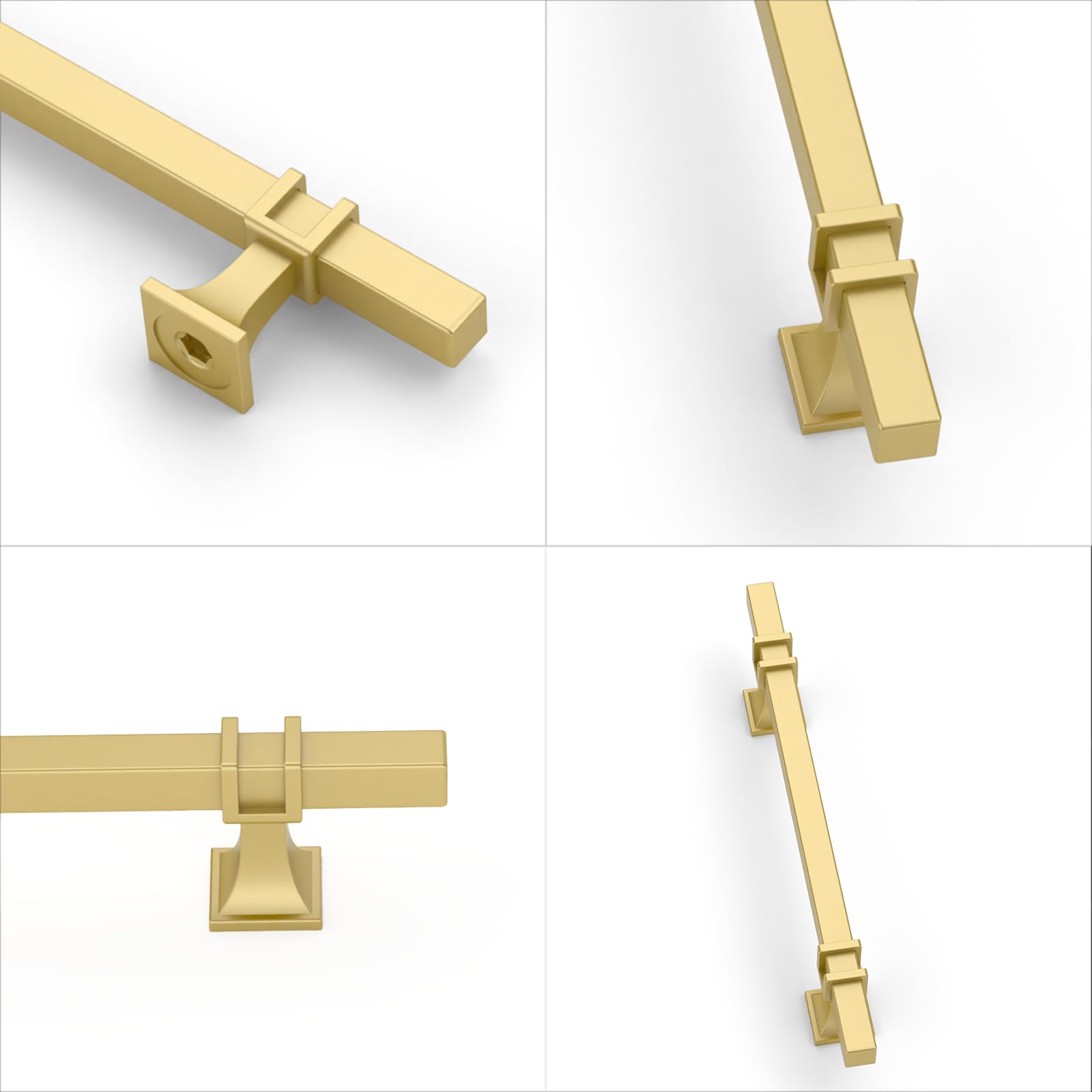 Paquete de 10 tiradores dorados dorados de 12.6 pulgadas (320 mm) para gabinetes de cocina, accesorios de cajones para alacena, cómoda, baño