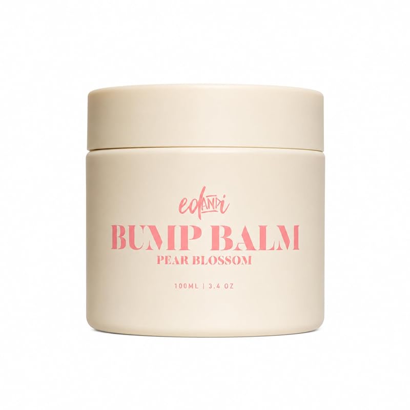 edandi BUMP BALM Bálsamo corporal com óleo de argan e manteiga de karité, fragrância Pear Blossom, 96 g