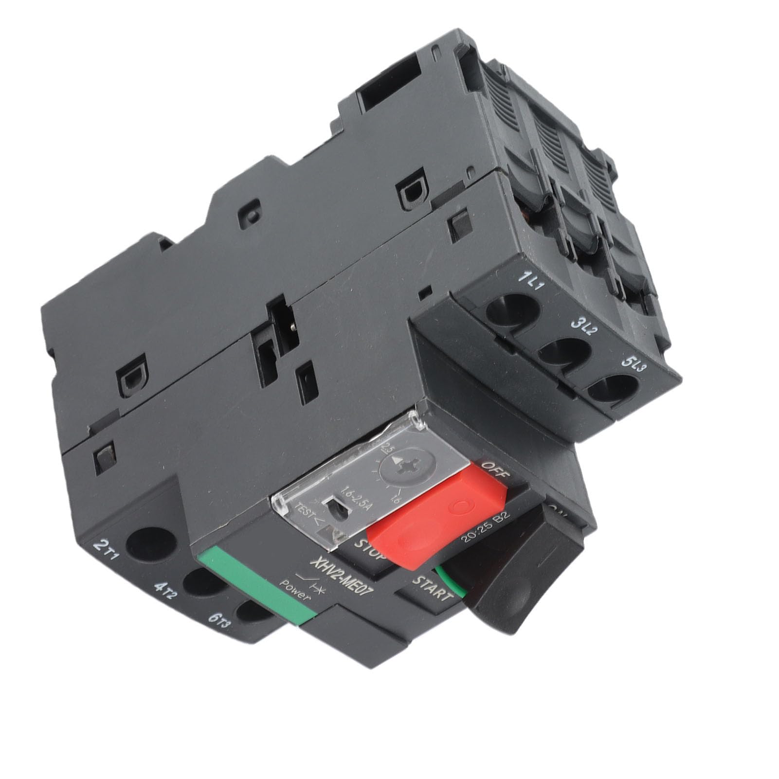 Disyuntor de Motor 3P 1.6-2.5A AC690V, Protección para Motor con Retardante de Llama, Montaje en Riel Guía de 35 mm, Interruptor de Circuito Trifásico para Control de Carga Industrial