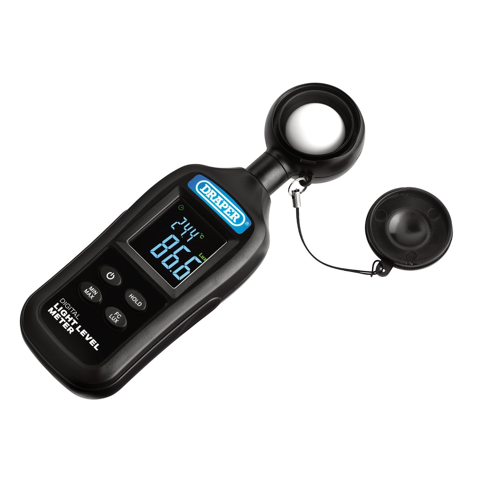 Draper 12443 Handheld Digital Light Level Meter, 0-200KLux and -20 to +70℃
