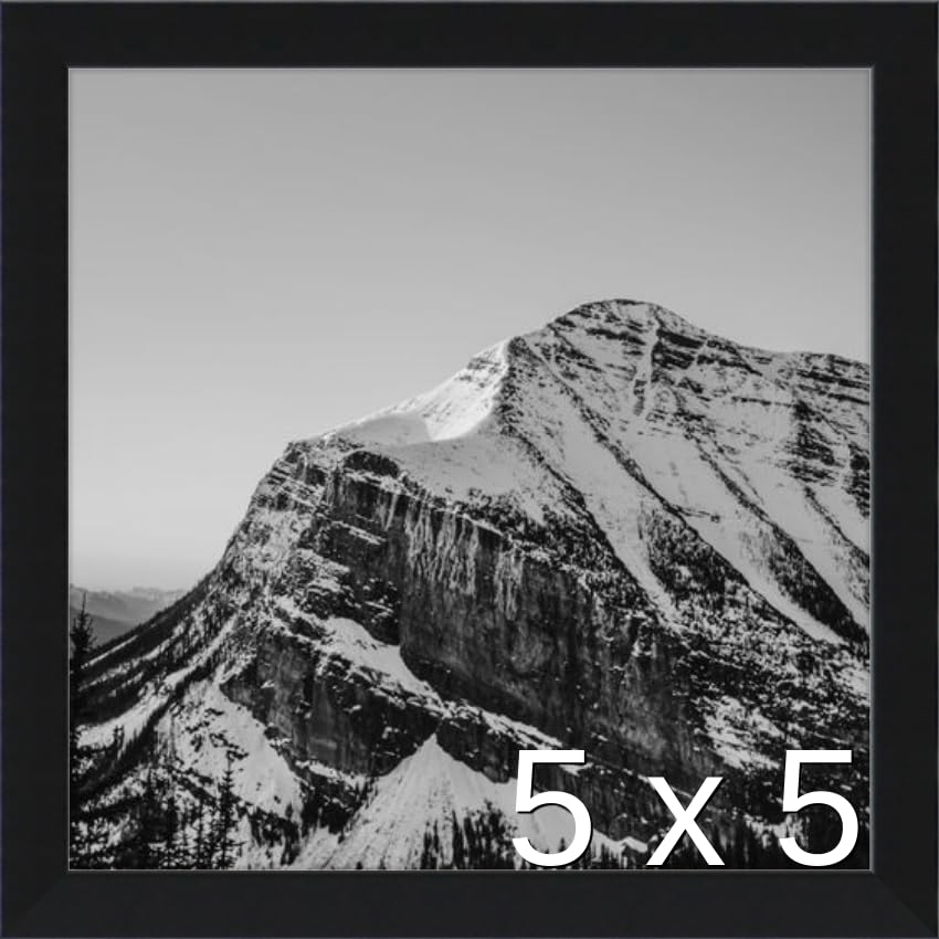 Frame It Easy 5 1/2 x 5 1/2 Satin Black Metal Frame (Ashford) 5.5x5.5 inches