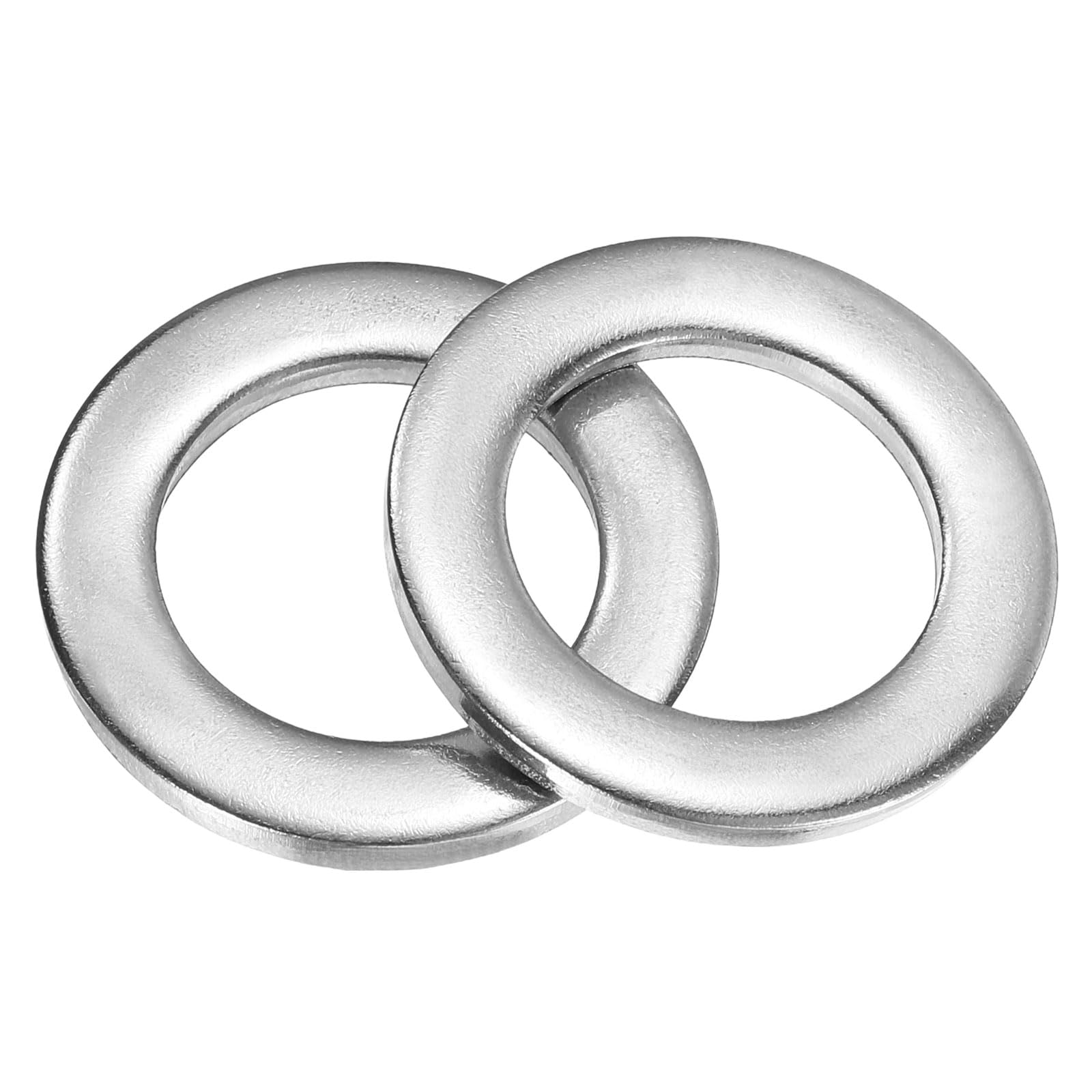 sourcing map 15Pcs Flat Washers, M18x30x3mm 304 Stainless Steel Washer Flat for Screws Bolts, Automotive, Construction, Industrial, Silver Tone