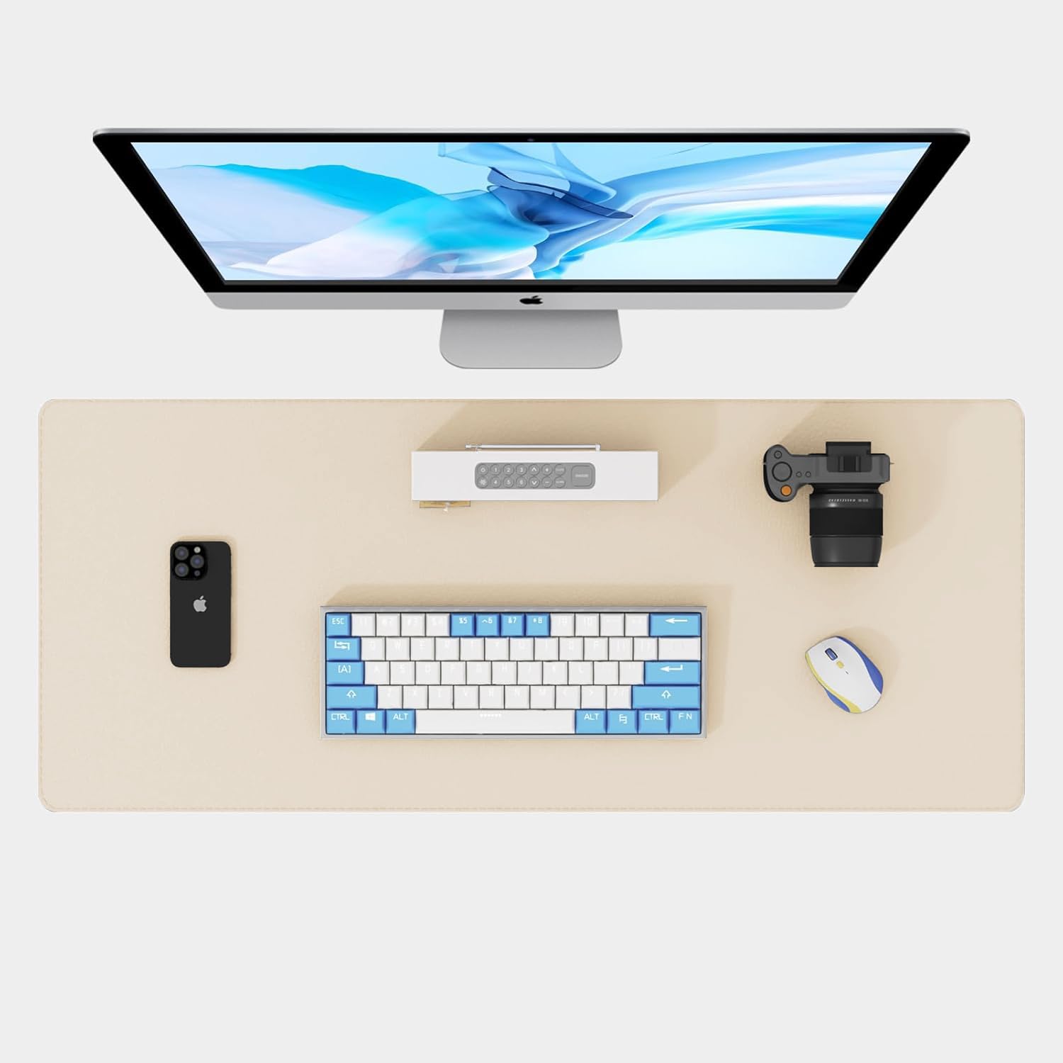 DAWNTREES Waterproof Mouse Pad, 60×35 cm PU Leather Mat, Non-Slip Office Desk Protector, Home Work Essential — image 1