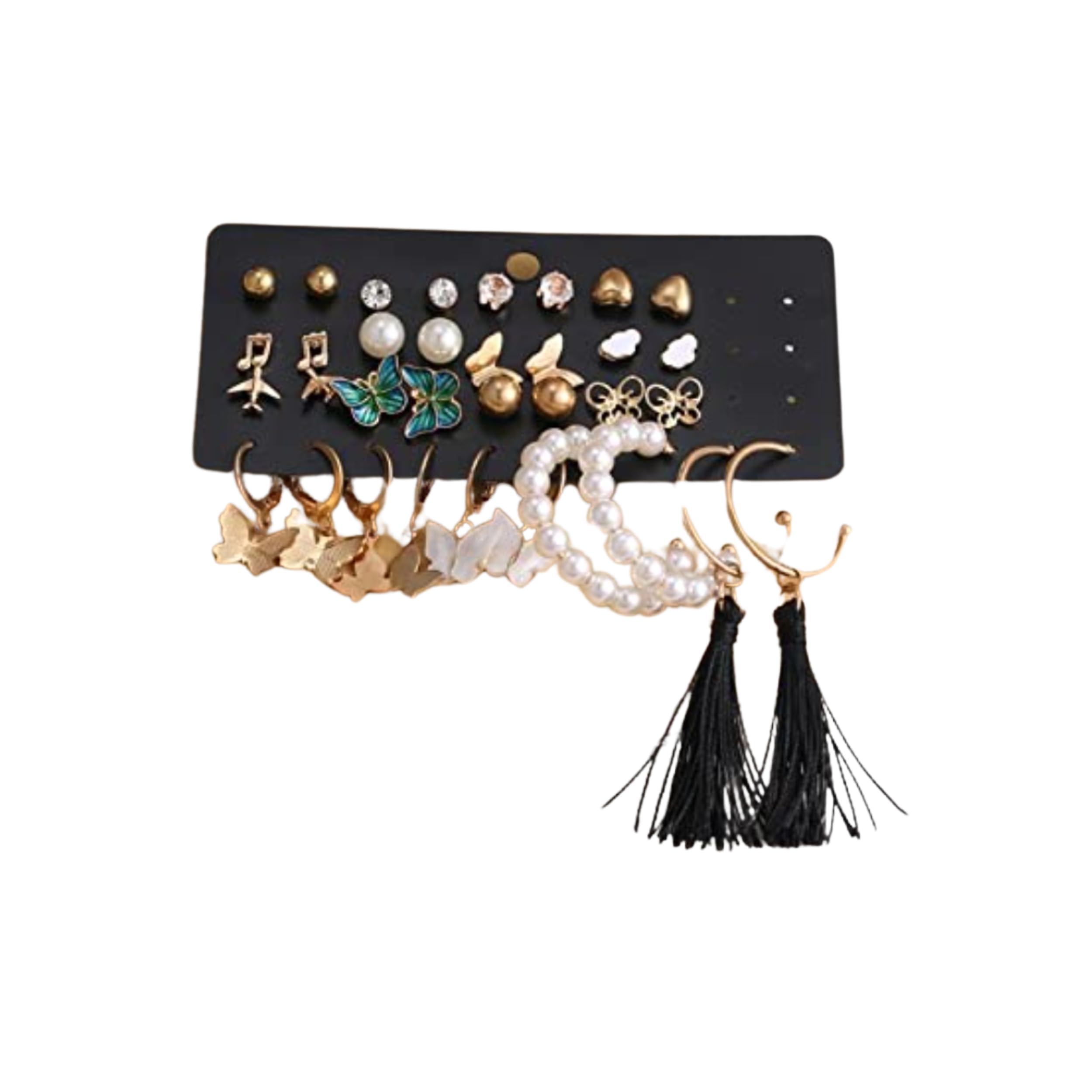 Salty Fashion Bohemian Statement Earrings for Women & Girls | 17 Pairs Combo | Long Tassel | Drop | Stud | Ear Tops | Fancy | Stylish | Birthday Gift | Aesthetic Jewellery | Accessories for Everyday Wear (B0C489G2YY) Amazon Price History, Amazon Price Tracker