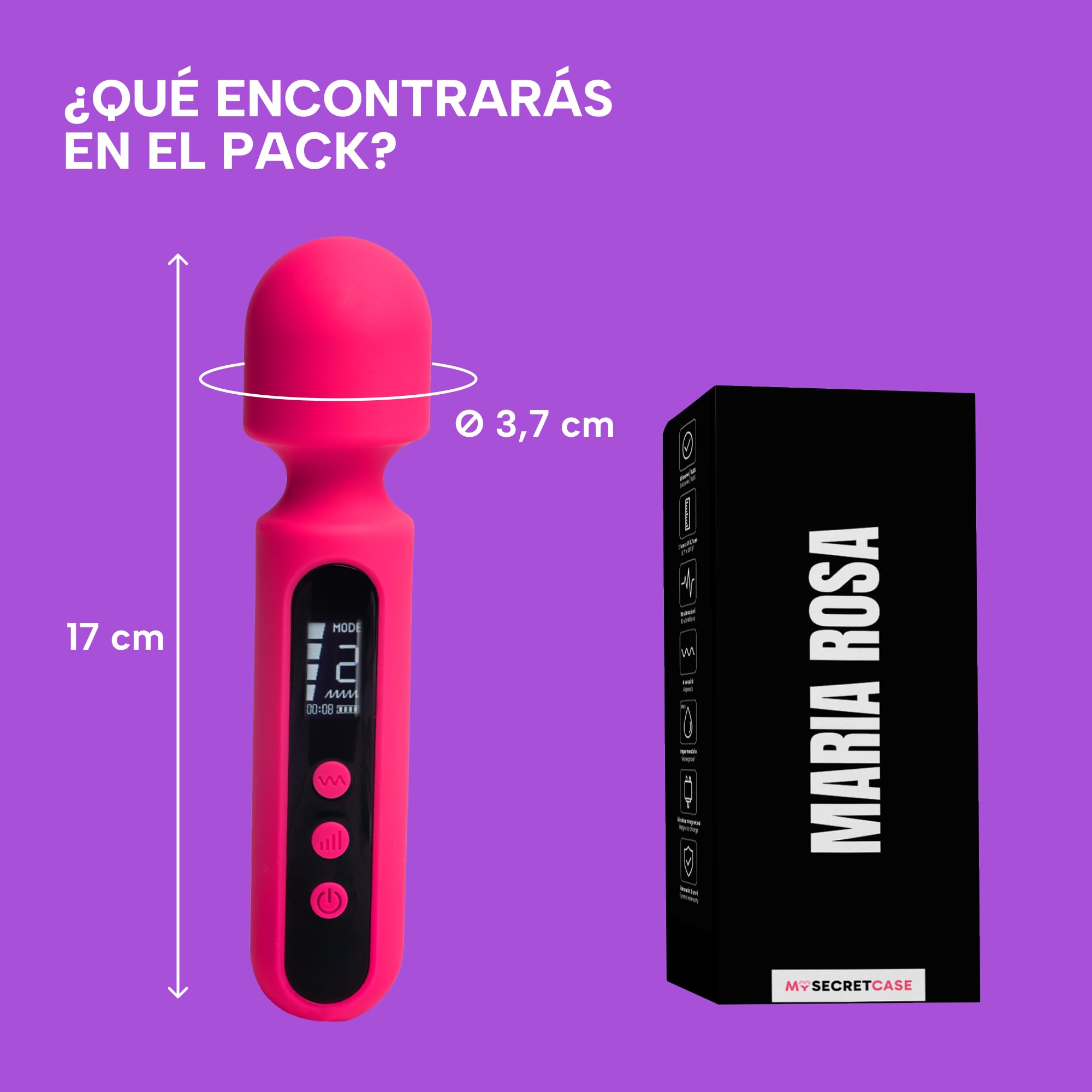 MySecretCase Vibradorador Mujer Juguetes Eróticos | 10 Modos y 4 Intensidades | Vibradorador Clítoris Vibrador para Mujer Potente y Compacto Vibrador Pequeño Consoladores Juguetes Sensuales Pareja USB
