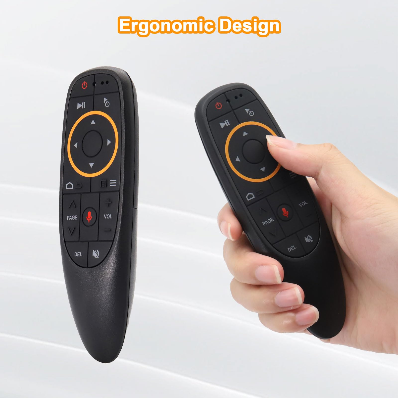 G10S Air Mouse Remote Control, 4-in-1 PC Remote Control with Voice Search, 2.4GHz Bluetooth, 6 Axis Gyroscope, USB, for Android TV Box, Smart TV, Windows PC, HTPC, Laptop — Amazon image 8
