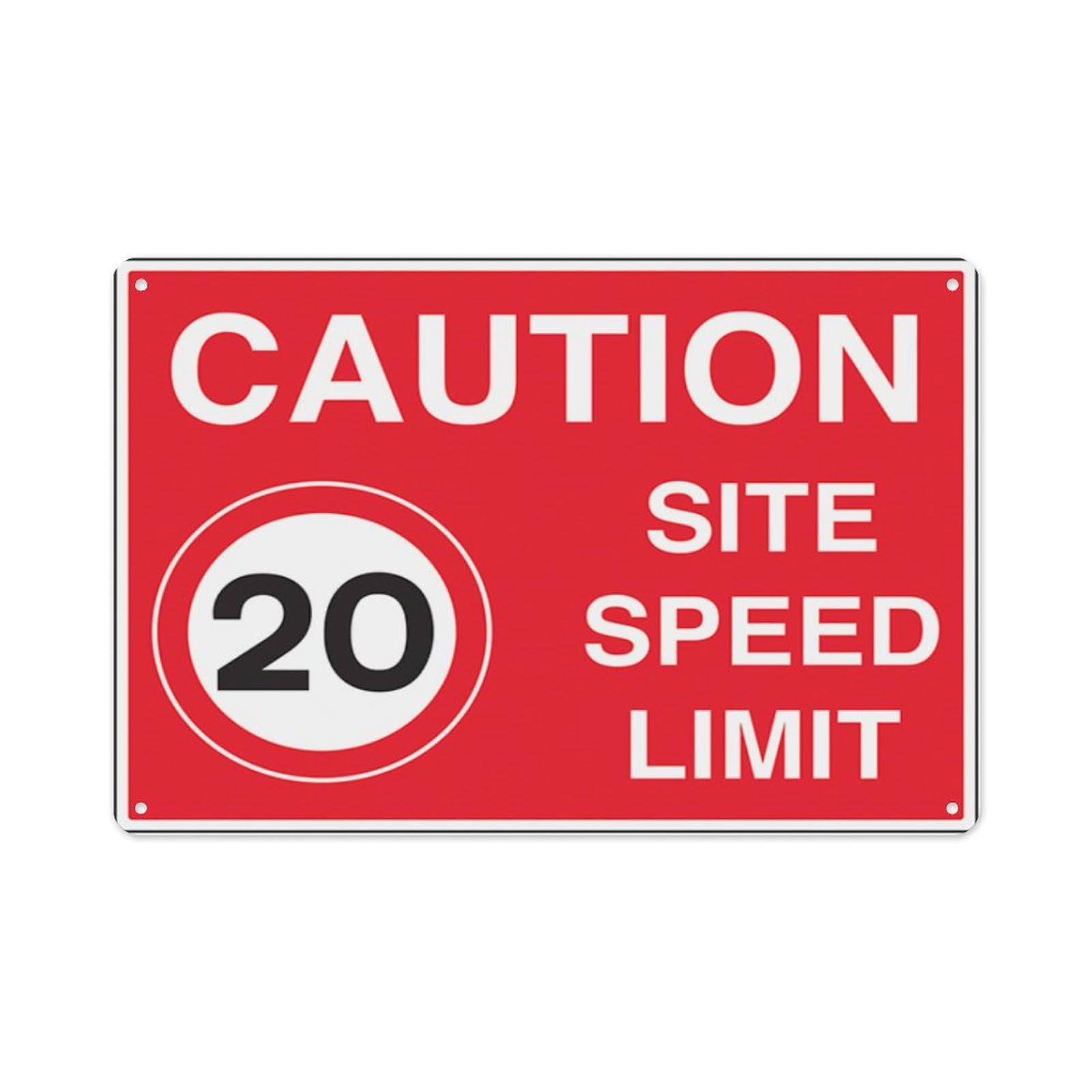 peiyeety 20 Mph Site Speed Limit Aluminum Tin Warning Signs For Home Outdoor Garden 12X16 Inches