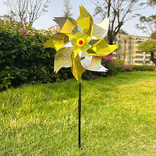 Reflective Bird Repellent Windmill,Sparkly Pinwheel - Image 4