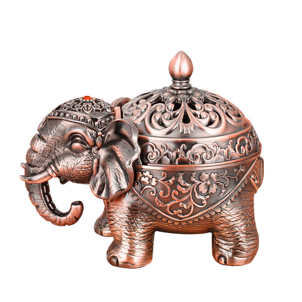 Tsophreniq Waterfall for Burner Metal Elephant Cones Sticks Holder Exquisite Figurine Statue Home Decor Gift Decor Elephant Holder for Cones