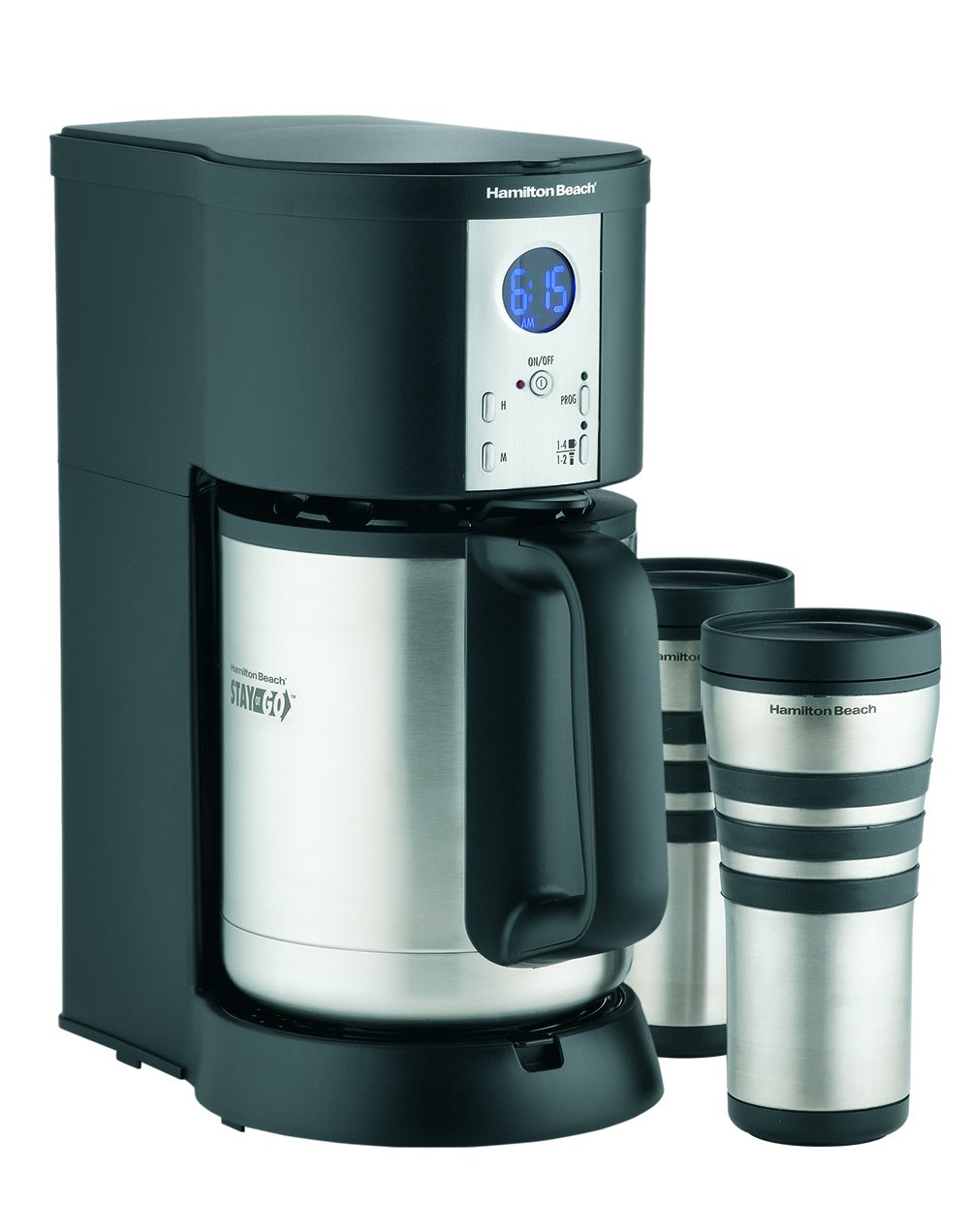Amazon.com: Hamilton Beach Coffee Maker, Stay or Go Digital con térmica  Jarra (45237r) : Hogar y Cocina