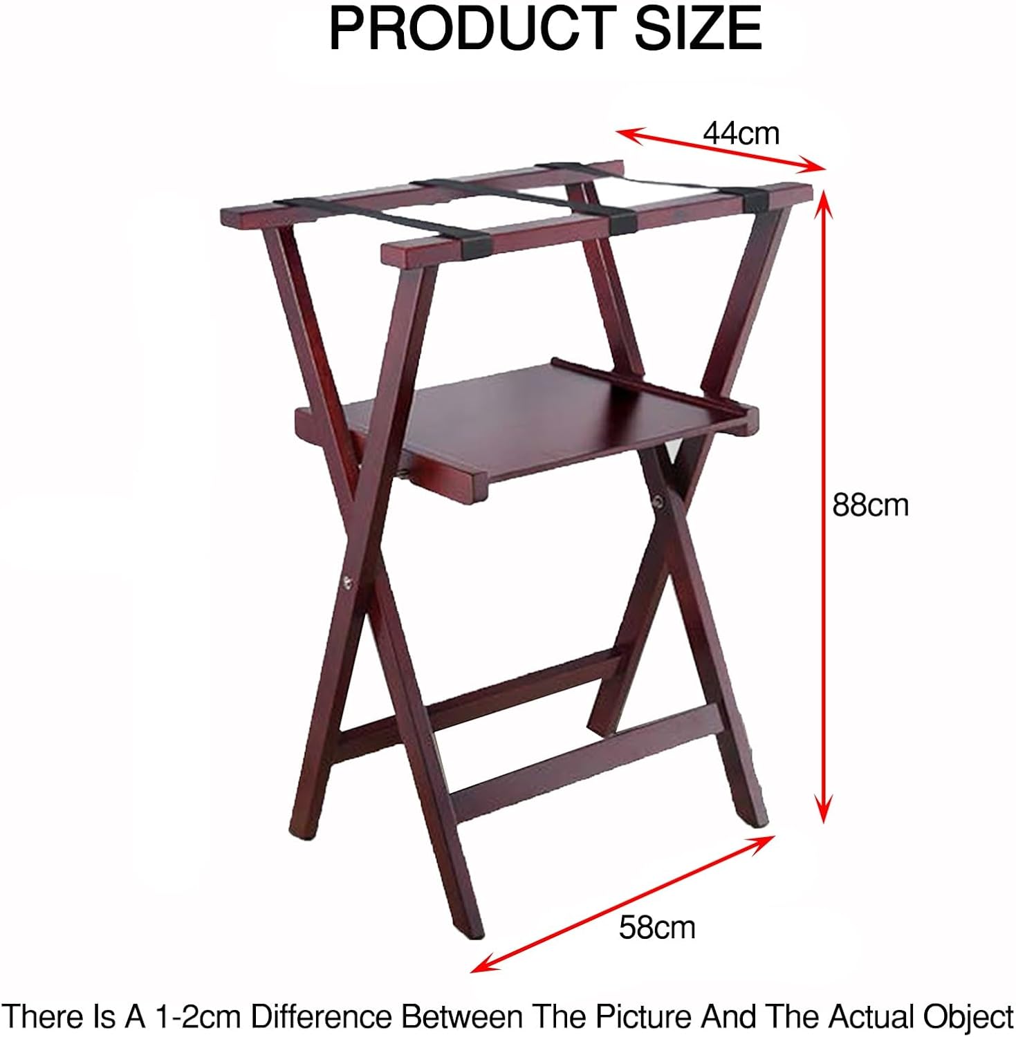 Double-layer Luggage Rack, X-Shape Folding Luggage Rack, Convenient Storage, Suitable For Hotels, Apartments, and Guest Rooms