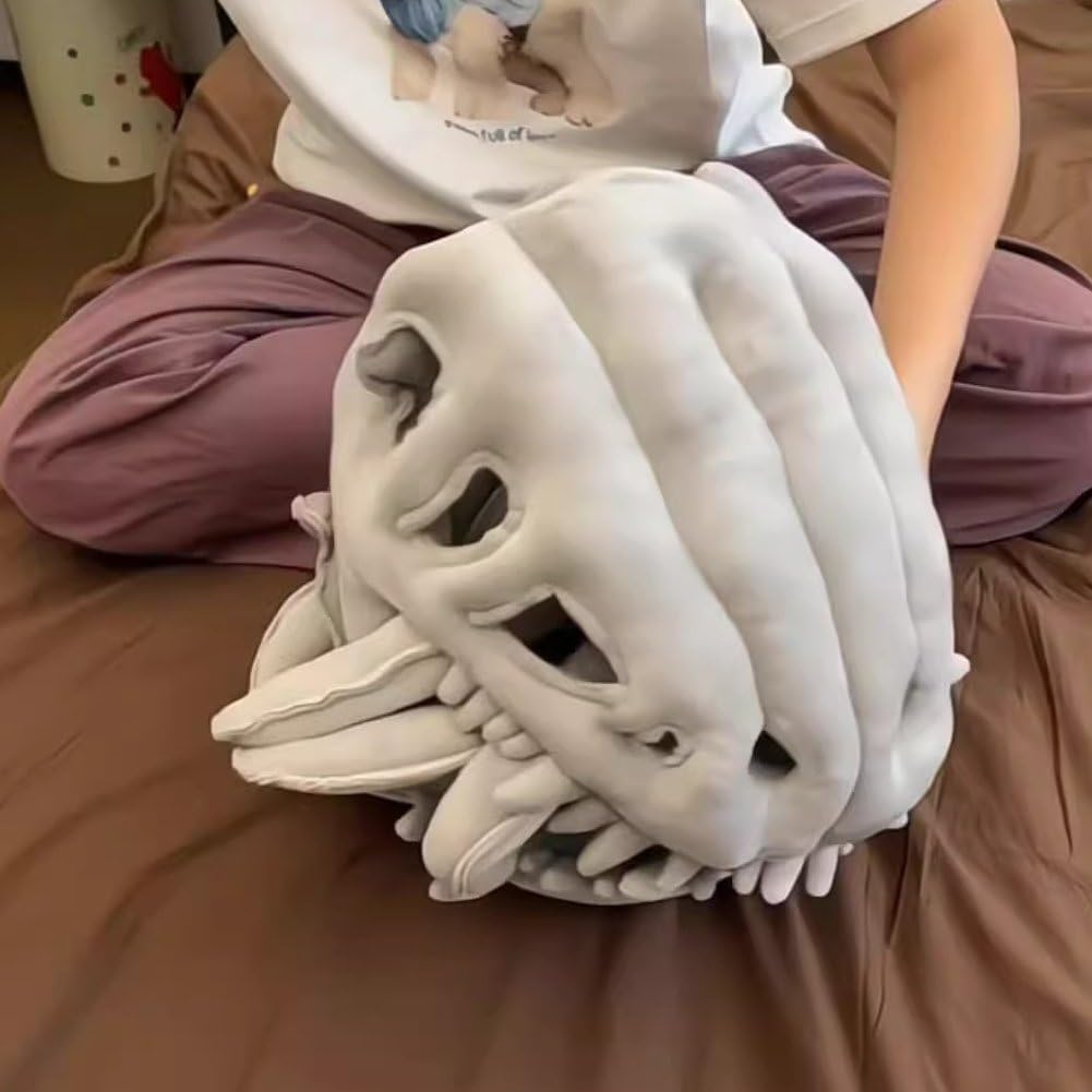 Szkielet dinozaura nakrycie głowy, Halloween dinozaur czaszka rekwizyty cosplay, szkielet 3D, pluszowy kapelusz, akcesoria do przebrania