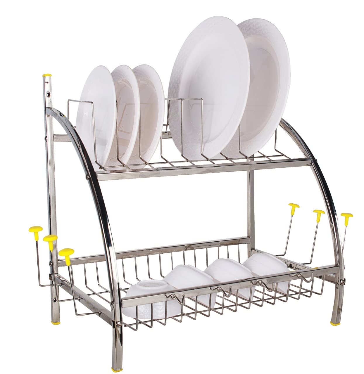 Home Creations 2 Layer 18 inch Kitchen Dish Rack/Kitchen Utensils Rack