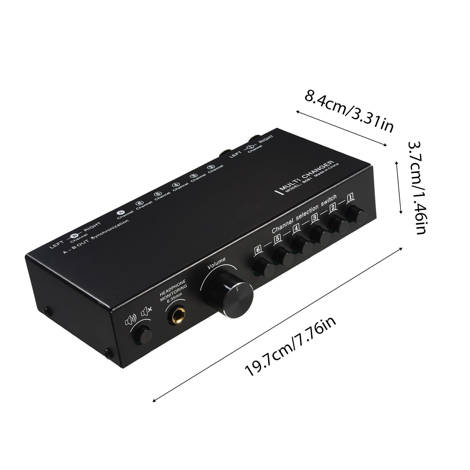 Selettore Ingresso Stereo Switcher Multicanale Versatile 6 Ingressi 3 Uscite per Altoparlanti Attivi con Uscita Sincronizzata XLR per Professionisti Dell'audio
