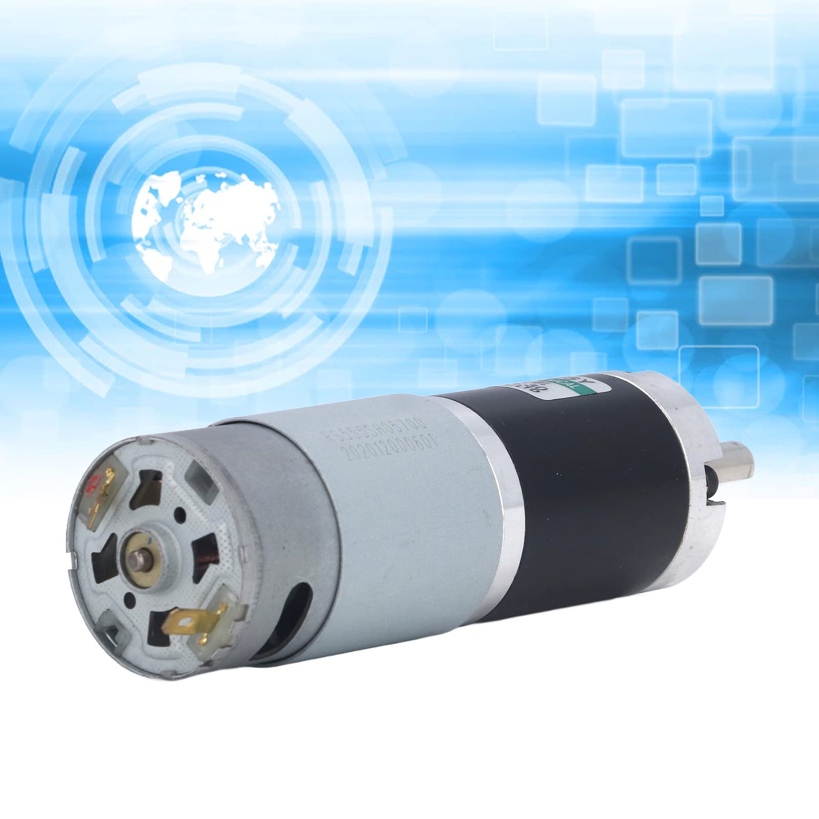 Motor de engranaje planetario de 15 W CC 12 V, motor de cobre de baja velocidad CW CCW 0,15 A 30 RPM para coche RC, modelo de robot, juguetes de motor de bricolaje y equipos (30 rpm)