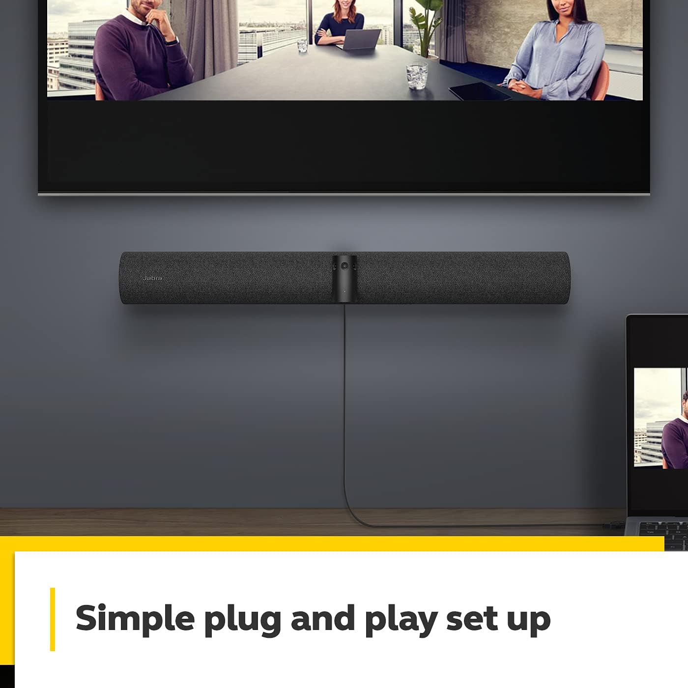 Jabra PanaCast 50 – Intelligent 180° Panoramic-4K Meeting Room Video Camera – Inclusive Video Conferencing Camera with Full Room Coverage, (Black) (Renewed)