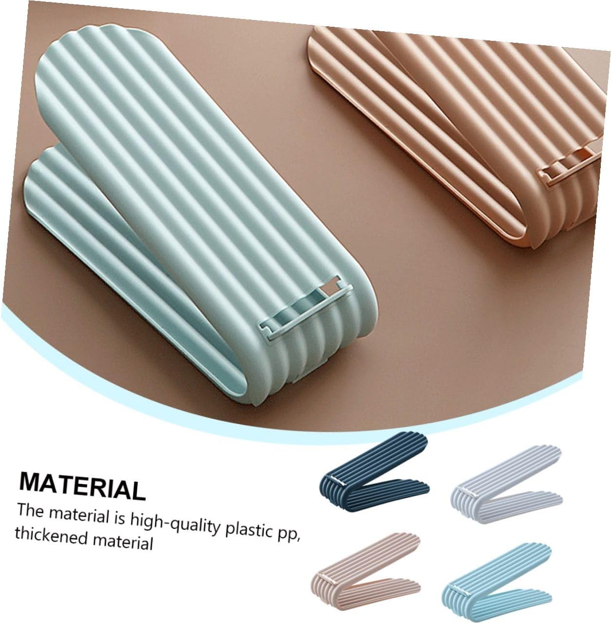 4pcs Double Layer Shoe Slots Organizer for Space-Saving Footwear Storage Random Color Display Stands for Closet and Entryway