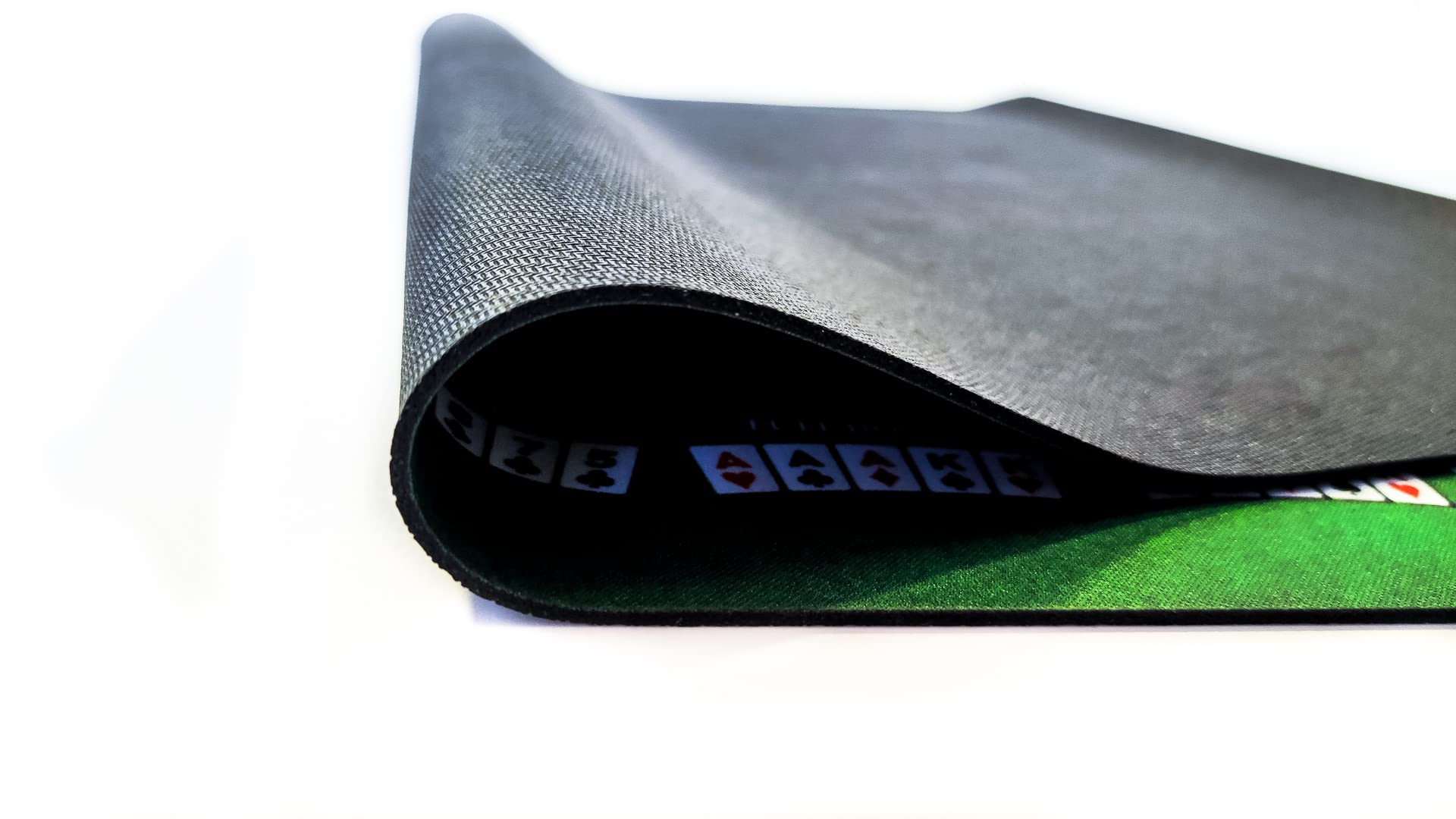 Mata gumowa kompatybilna z grą Poker - Texas Hold'em 61 x 35,5 cm, zielona