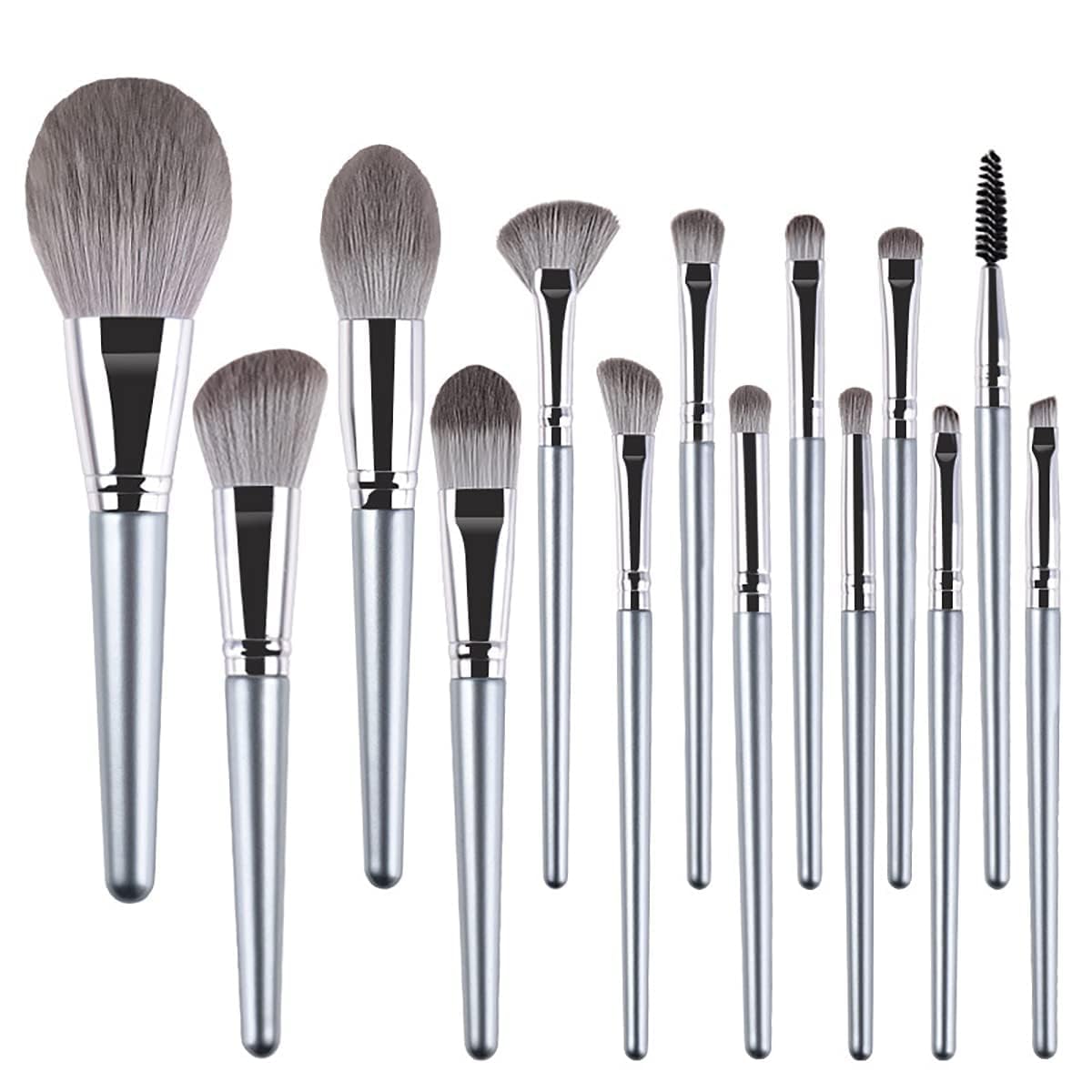 Makeup Brushes 14 PCs Makeup Brush Set Professional Wood Handle Premium Synthetic Contour Concealers Foundation Blending Face Powder Eye shadow Cosmetic Brushes With PU Leather Bag