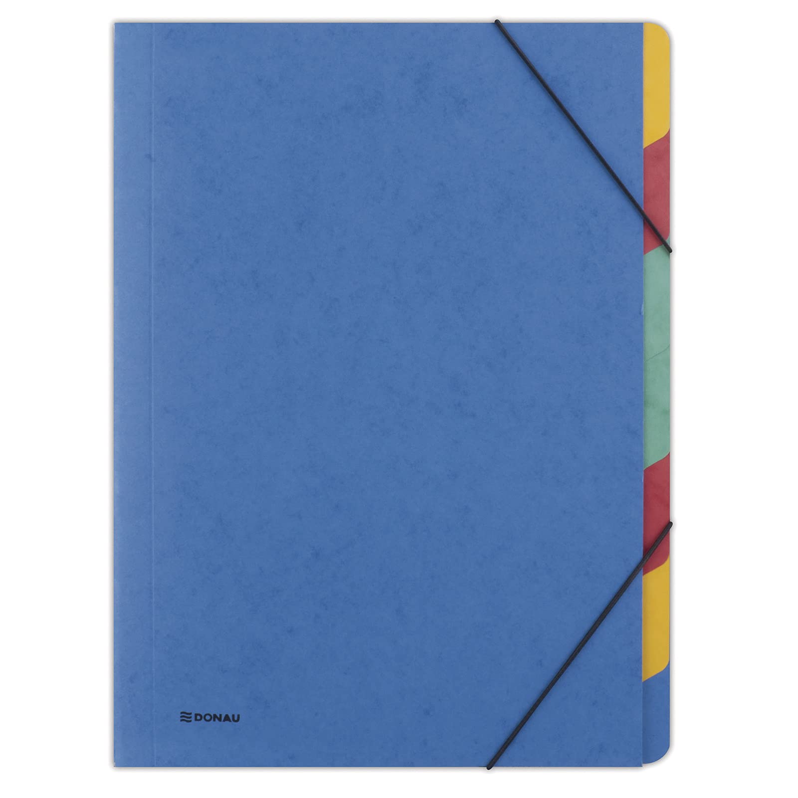 Elasticated File DONAU Pressed Board A4 7 Dividers Blue/Document Archiving/Type-with Dividers/Kind-with Eraser/Index-with Index/Pockets-N.a. / Material-Pressboard/Dividers-7 / Coating-N.a.