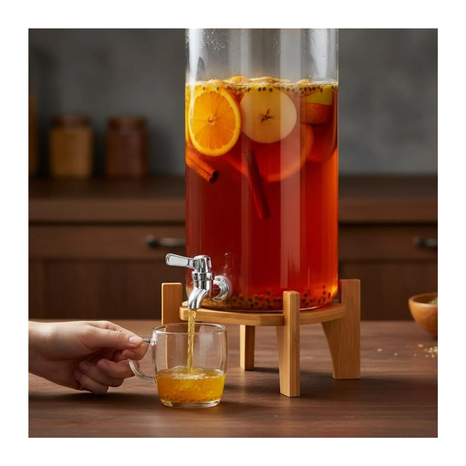 Dispensador De Bebidas Con Grifo Dispensador de bebidas de vidrio con espiga